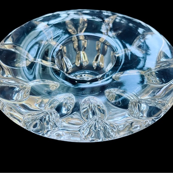 REED & BARTON Crystal Equinox Round Tealight Candle Holder 6" Miller Rogaska - Picture 3 of 12